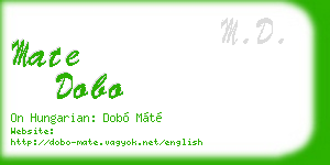 mate dobo business card